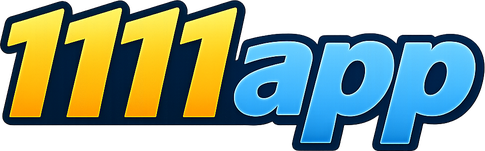 1111 app logo on dark sci fi header